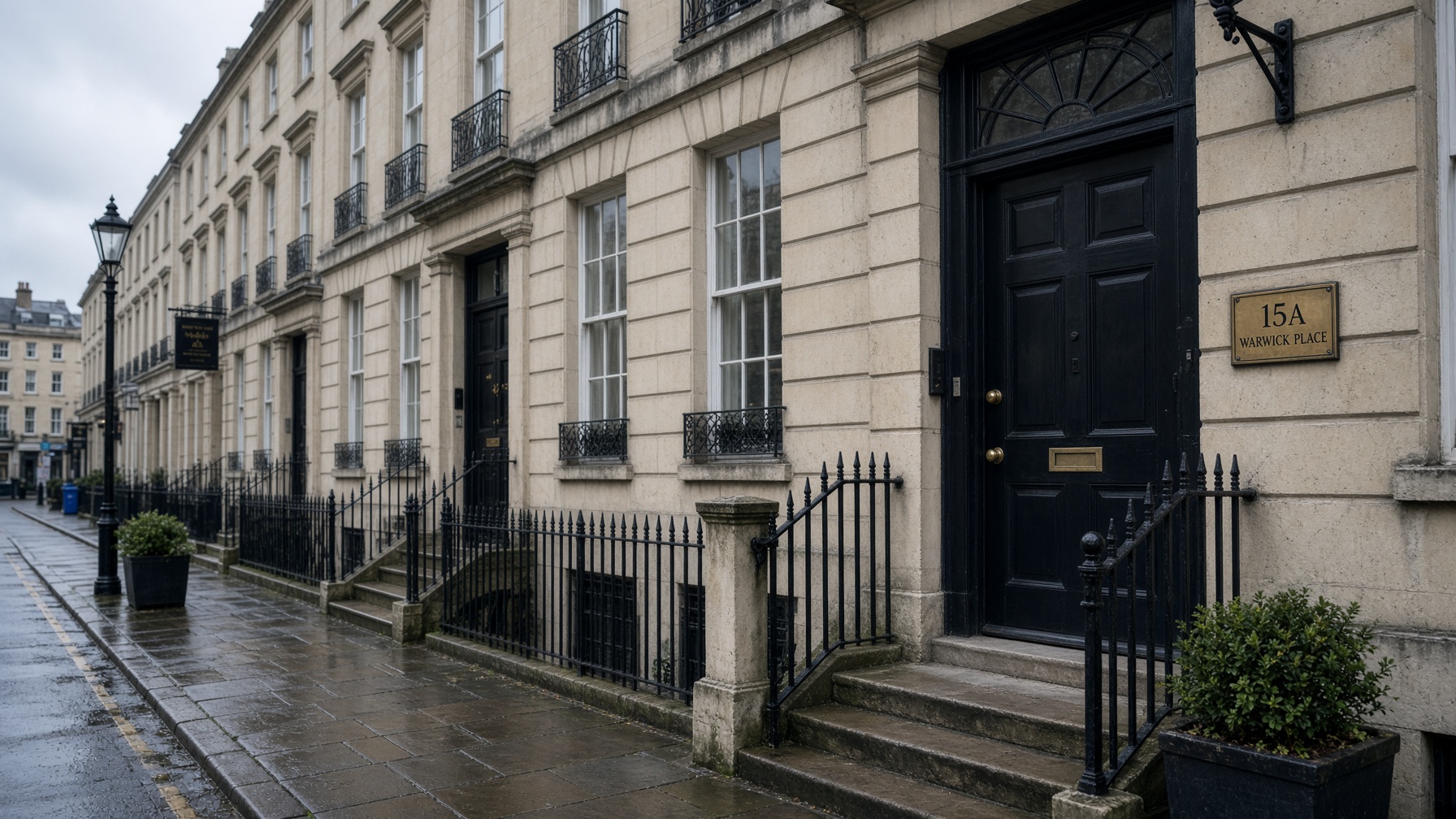 Georgian street in Leamington Spa